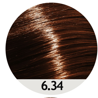 رنگ مو کالر استودیو شماره 6.34 (بلوند تیره طلایی مسی)